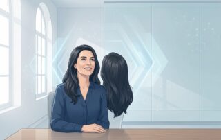 Confident person with healthy hair representing DHT blocker for hair loss prevention success