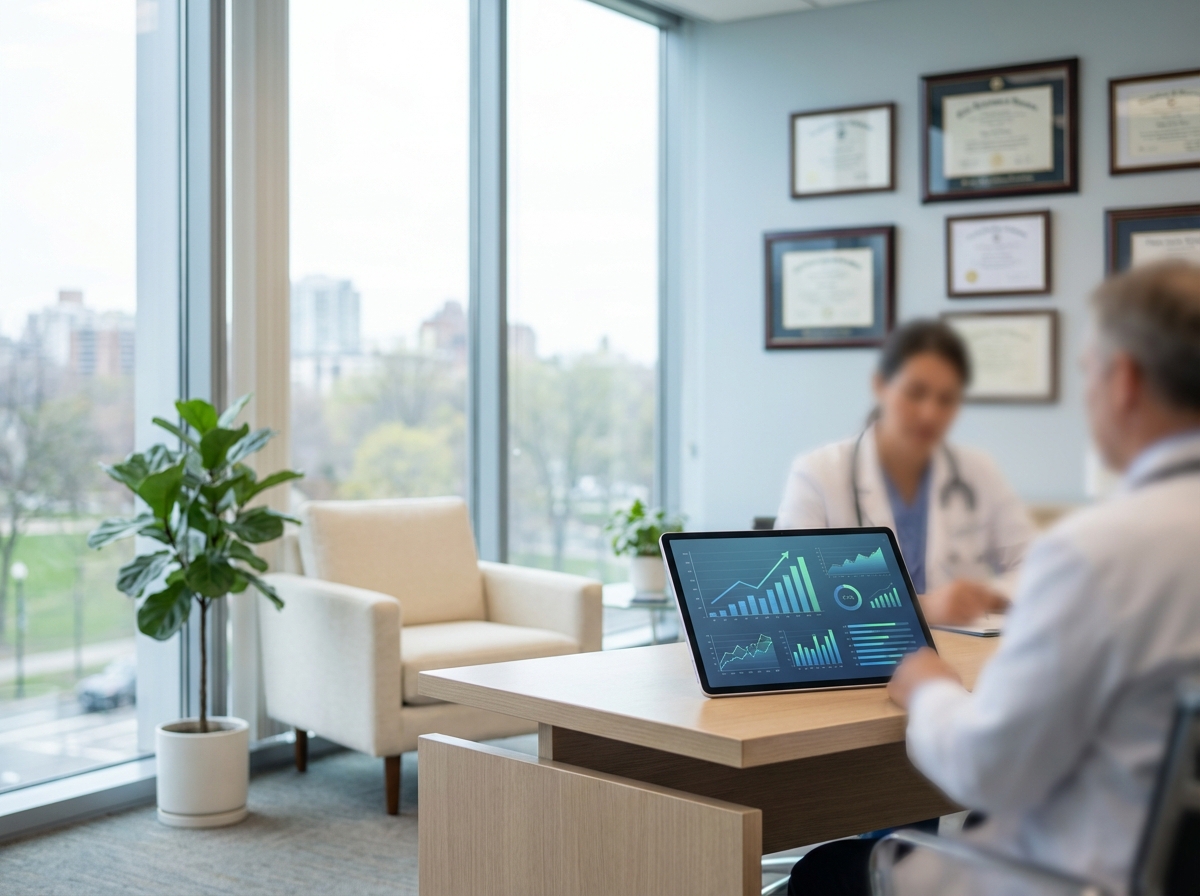 Modern medical consultation room representing comprehensive hair loss treatment plan approach