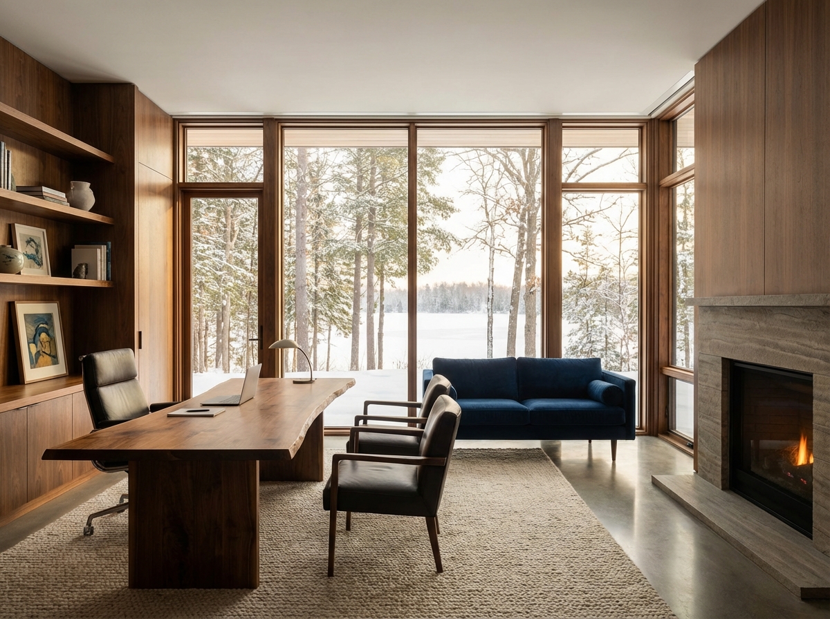 Luxurious private consultation room at celebrity hair transplant surgeon Minnesota facility