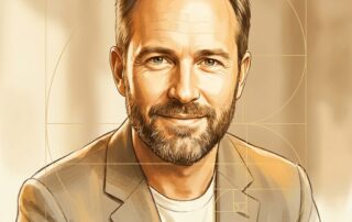 Confident man with a natural, well-designed hairline illustrating hair transplant planning hairline position concepts