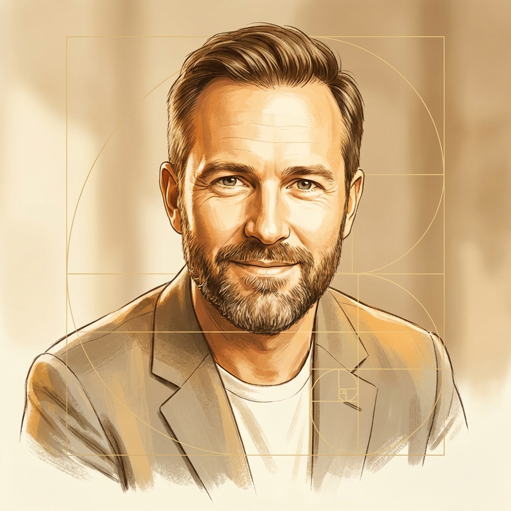 Confident man with a natural, well-designed hairline illustrating hair transplant planning hairline position concepts