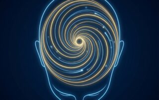 Illustrated crown whorl spiral diagram representing hair transplant crown restoration grafts needed for accurate planning