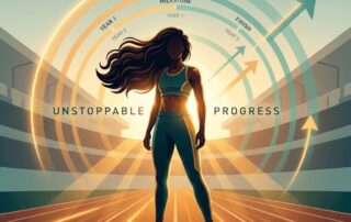 Athlete with full hair standing confidently at finish line, representing FUE hair transplant athletic recovery timeline milestones