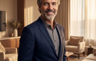 Confident man with full hair restoration results, representing hair transplant megasession 3000 grafts candidacy