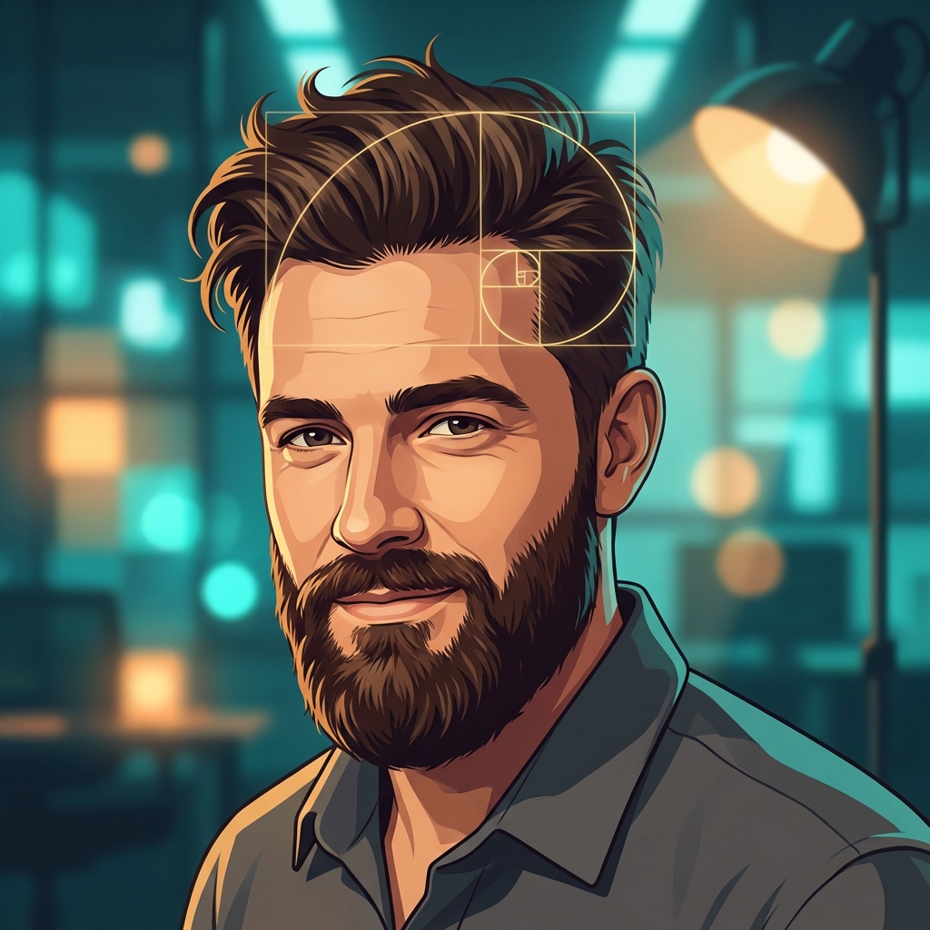 Stylized illustration showing hair transplant frontal density priority zones with natural-looking hairline result