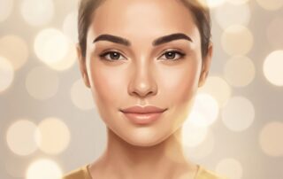 Confident woman with natural, well-defined eyebrows symbolizing successful eyebrow transplant recovery results