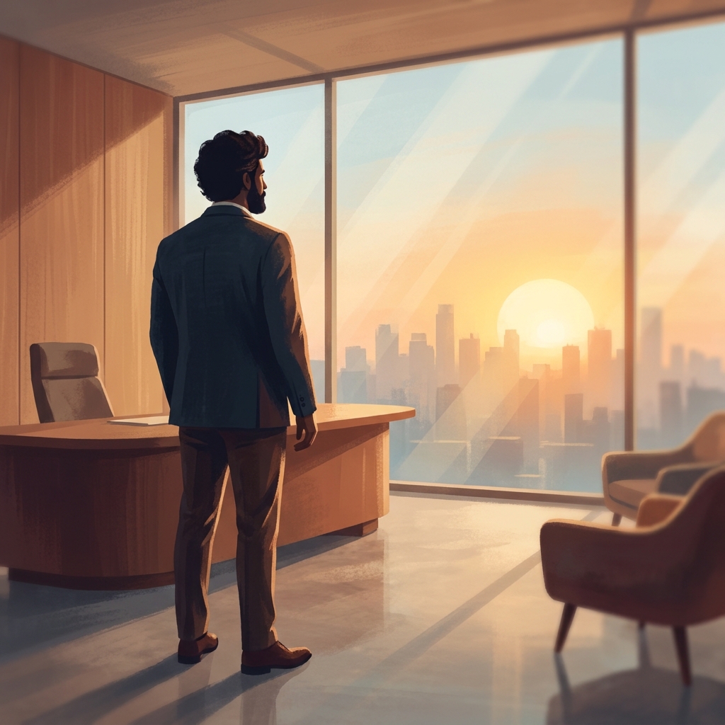 Confident man with restored hairline looking toward horizon, representing realistic Norwood scale 5 hair transplant expectations