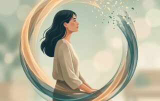 Woman with healthy hair representing stress related hair loss treatment options and breaking the shedding feedback loop