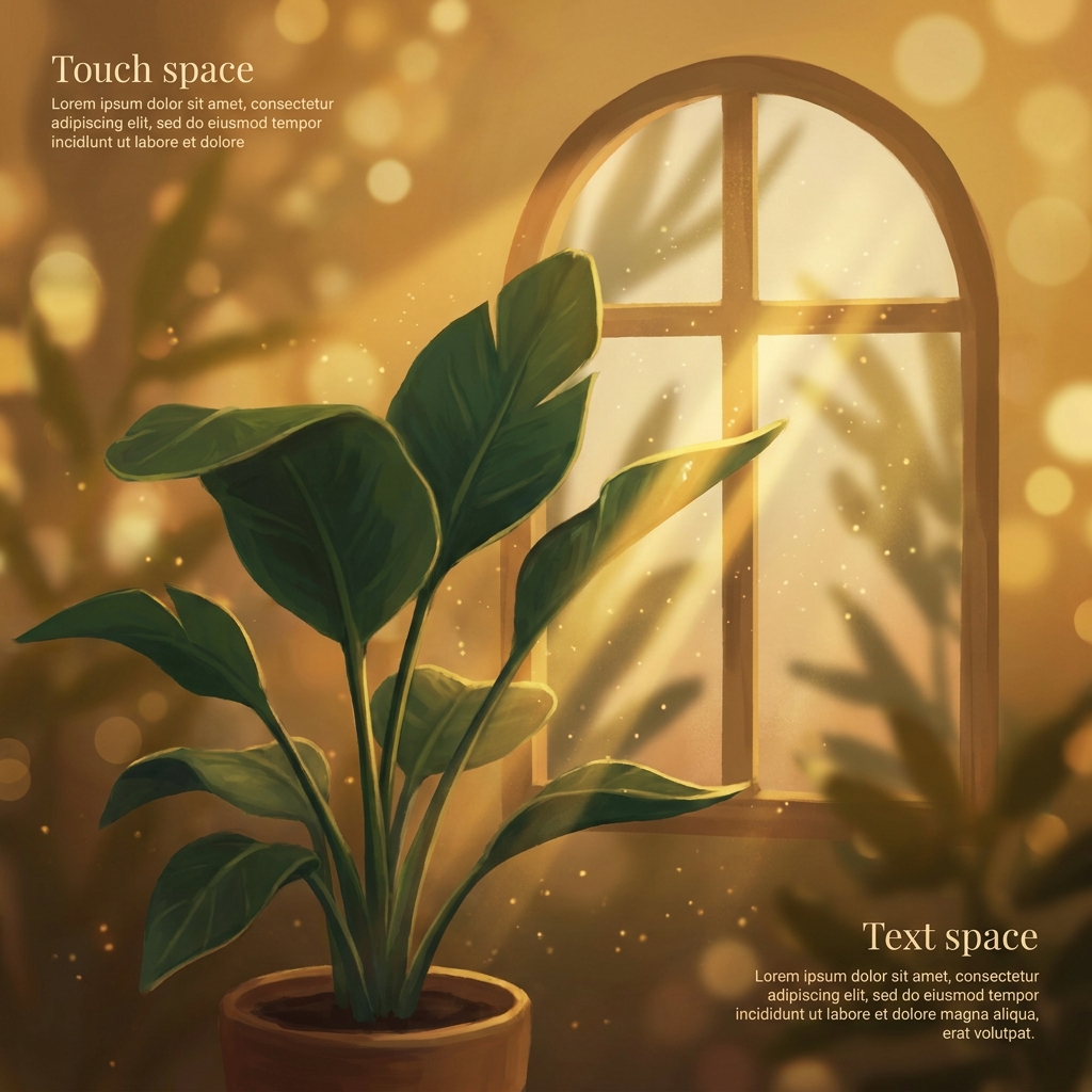 Warm sunlight illuminating a thriving plant, symbolizing the vitamin D deficiency hair loss connection and natural regrowth.