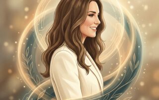 Confident woman with healthy hair surrounded by glowing diagnostic layers representing a female hair loss causes diagnosis approach