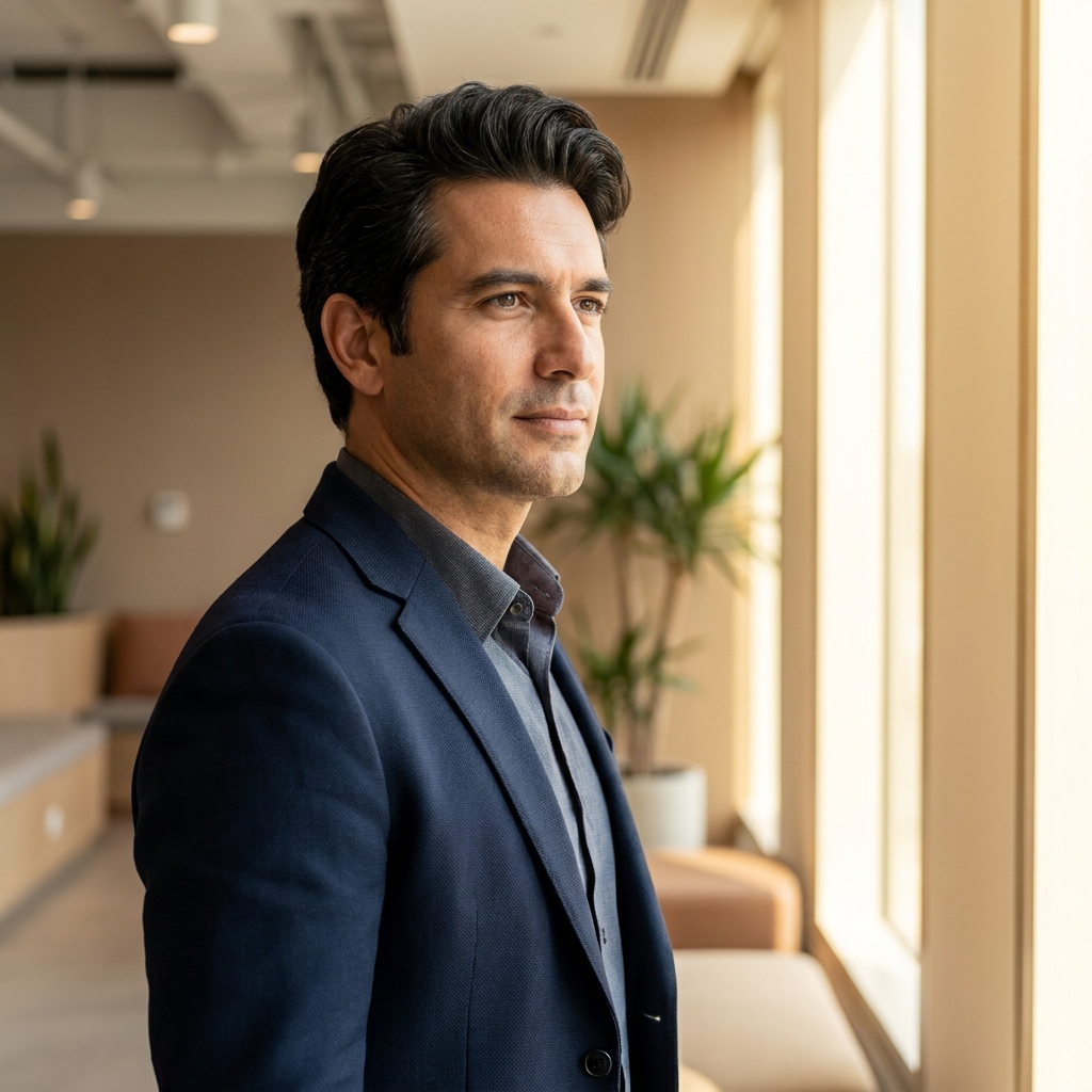 Confident man with full natural hair representing hair transplant frequently asked questions complete guide