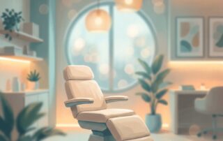 Calm modern medical room illustrating the comfortable environment for hair transplant anesthesia procedures