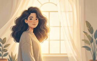 Person with restored healthy hair standing confidently in warm light, representing follicular unit transplantation recovery journey