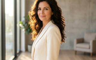 Confident woman with healthy, full hair representing the best hair loss treatment for female patients