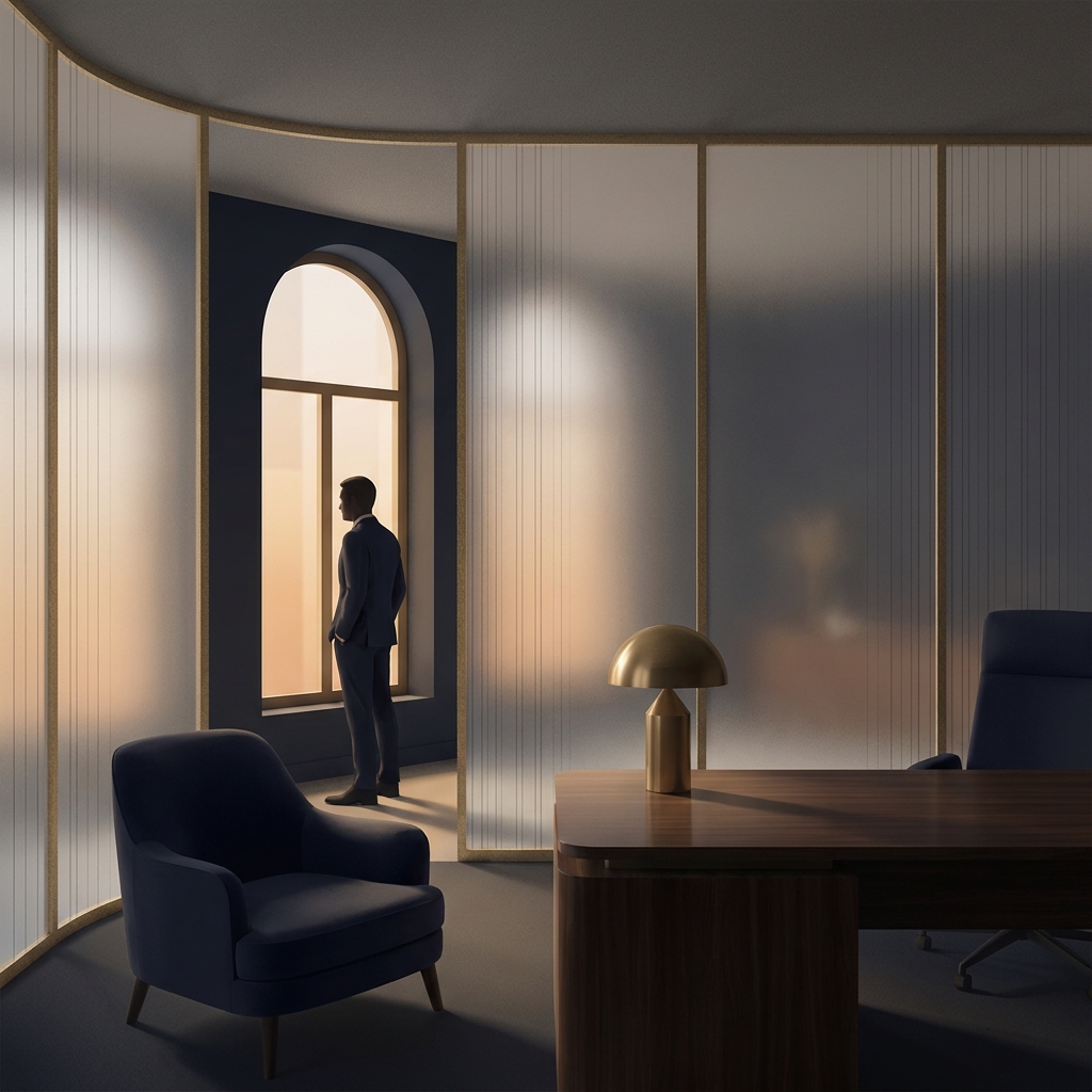 Elegant private consultation room symbolizing hair transplant privacy confidentiality and discreet VIP care