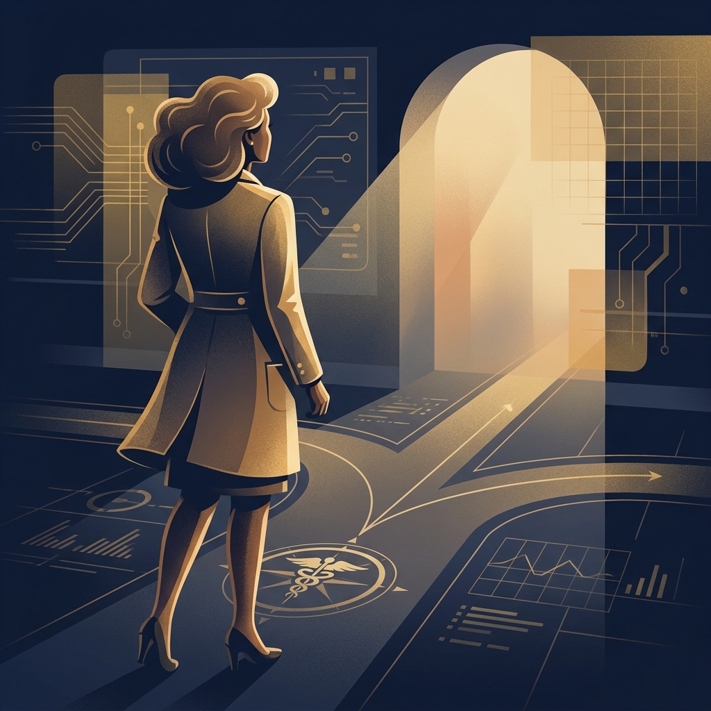 Conceptual illustration representing diffuse thinning hair transplant candidacy assessment and the path to informed treatment decisions.