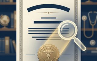 Gold-sealed medical board certification credential symbolizing verified hair restoration Minnesota board certified surgeon credentials
