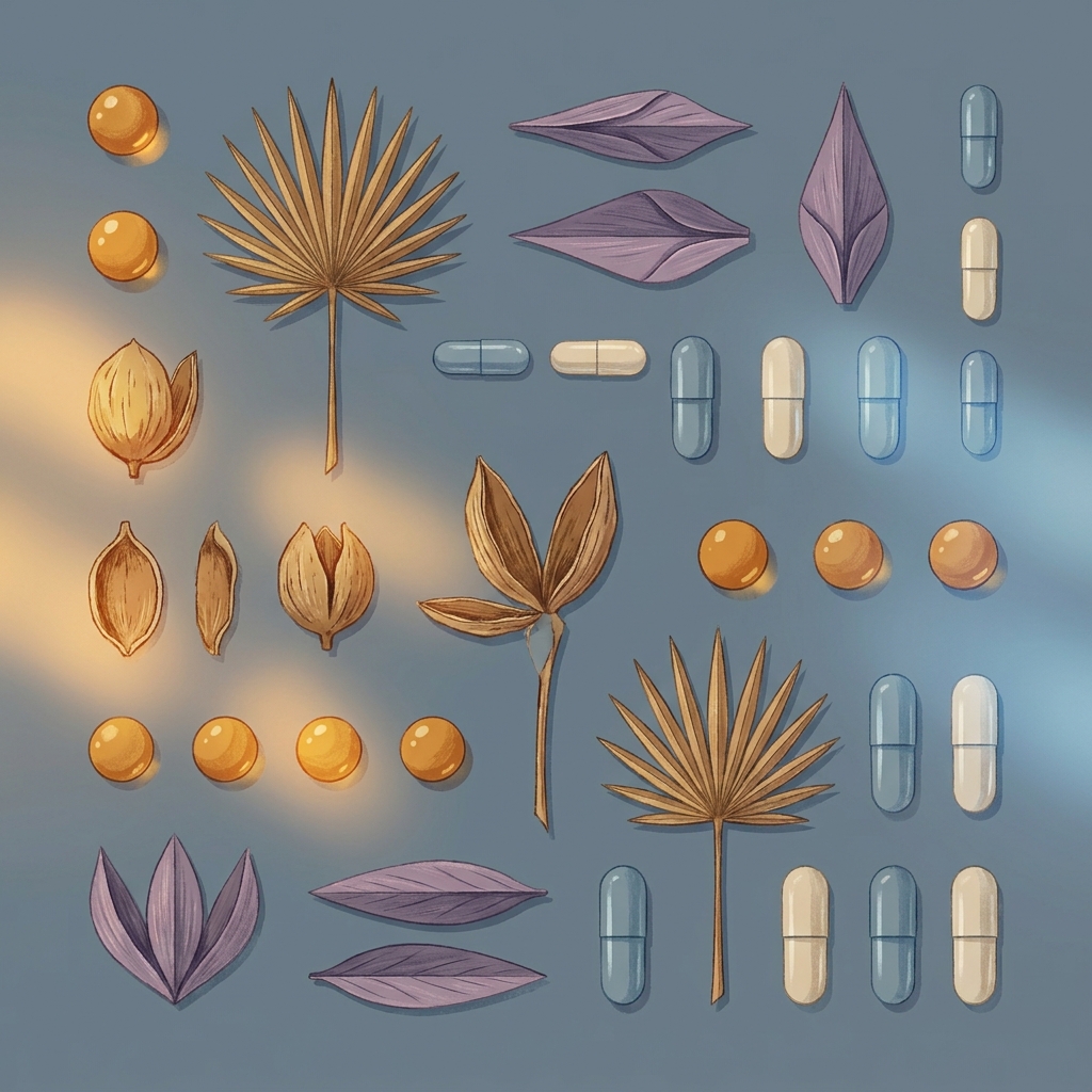 DHT blocker alternatives to finasteride 2026 — botanical and pharmaceutical options illustrated for men and women