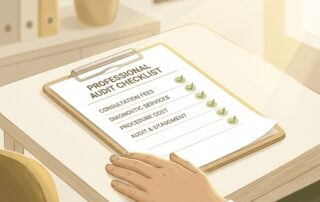 Itemized checklist representing hair transplant all inclusive pricing with no hidden fees audit framework