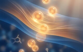 Abstract illustration of glowing plasma layers representing platelet rich plasma hair loss treatment science