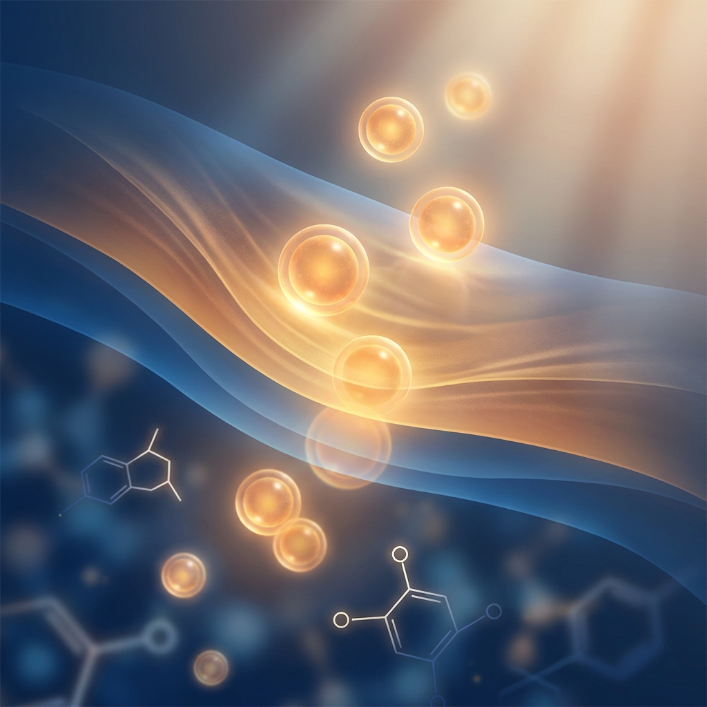 Abstract illustration of glowing plasma layers representing platelet rich plasma hair loss treatment science