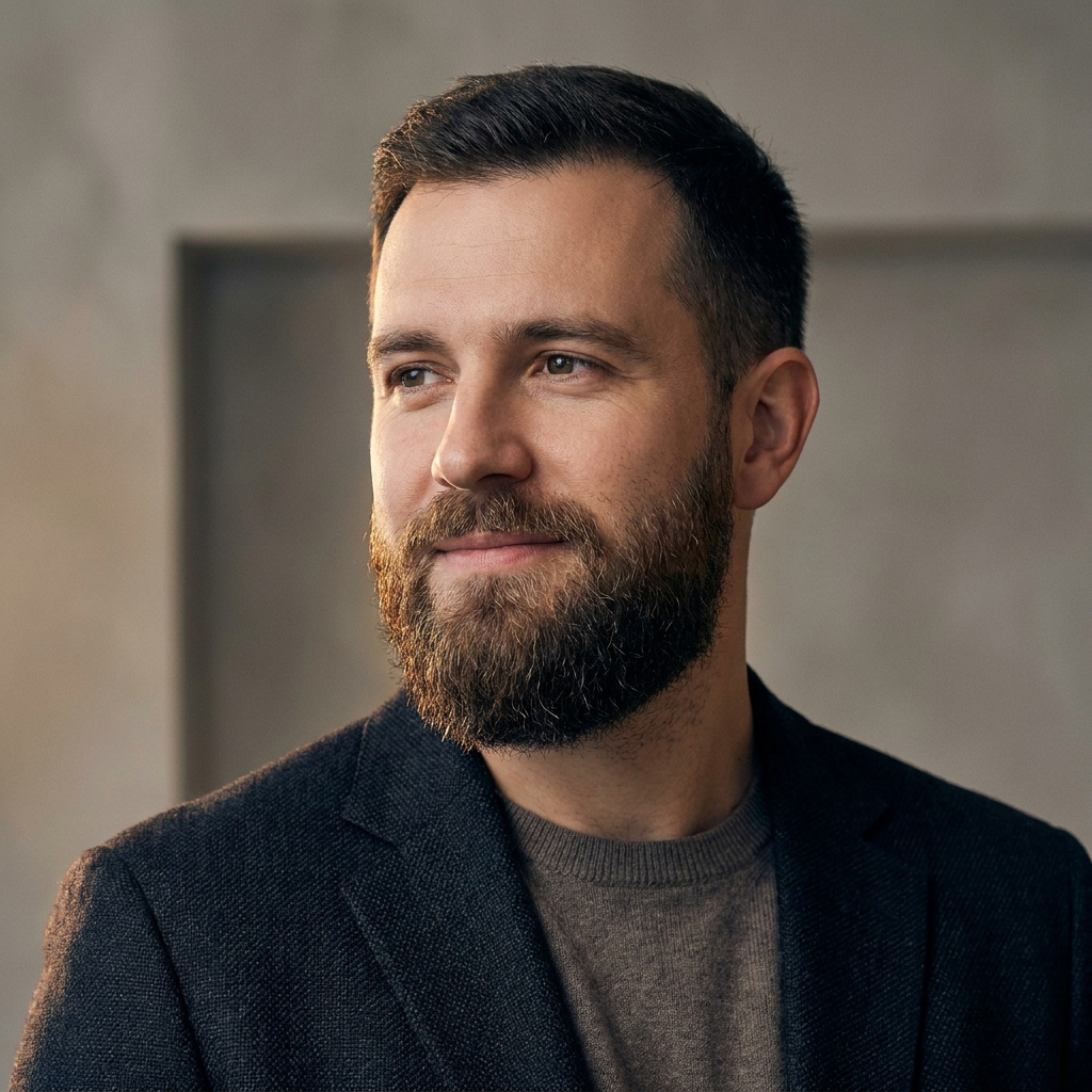 Confident man with full beard — understanding beard transplant cost per graft before your consultation