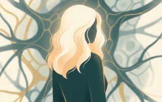 Illustration of person with healthy hair representing autoimmune hair loss treatment options and the scarring vs non-scarring framework