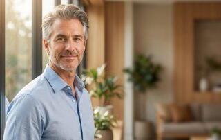 Confident man with healthy hair representing preparation for a hair transplant surgery checklist journey