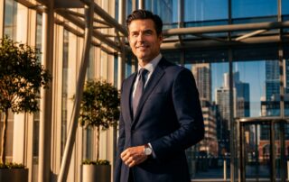 Confident professional man representing the long-term value and ROI of hair restoration investment over 30 years