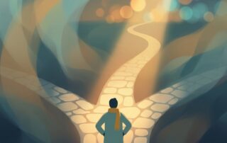 Person confidently choosing a clear path forward, representing hair transplant repair options and correction pathways