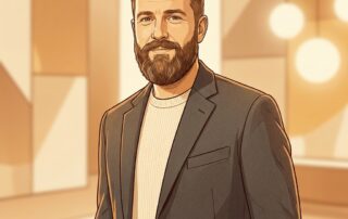 Confident man with full groomed beard representing successful beard hair transplant results