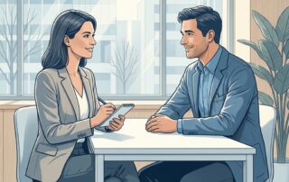 Person consulting with a hair loss specialist in a modern Minneapolis St Paul area clinic office