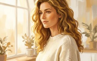Confident person with healthy hair representing effective hair loss treatment at home approaches