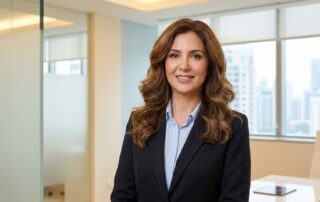 Confident person with healthy hair in a modern clinic, representing PRP hair restoration evaluation and informed patient care.