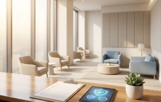 Modern clinic consultation area representing trust in scalp micropigmentation clinics audits