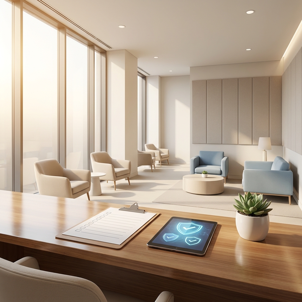 Modern clinic consultation area representing trust in scalp micropigmentation clinics audits