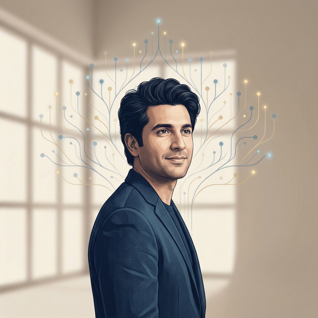 Confident man symbolizing personalized hair restoration medication outcomes