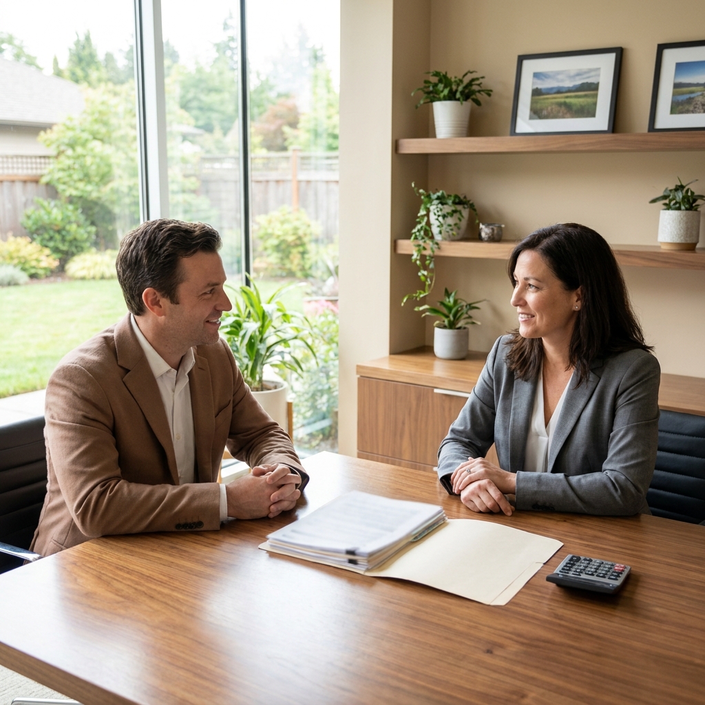 Consultant and patient discussing hair restoration surgery cost during a transparent consultation